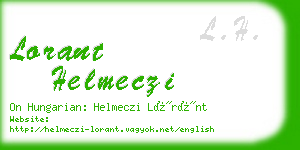 lorant helmeczi business card